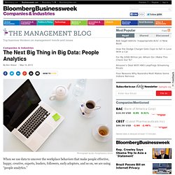 The Next Big Thing in Big Data: People Analytics