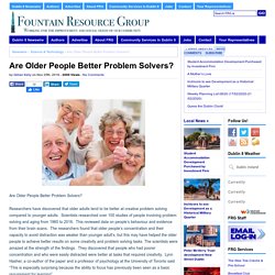 Are Older People Better Problem Solvers?