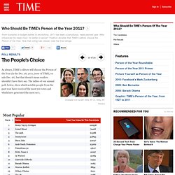 Poll Results - Who Should Be TIME's Person of the Year 2011?
