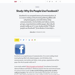 Study: Why Do People Use Facebook?