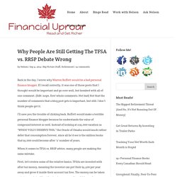 Why People Are Still Getting The TFSA vs. RRSP Debate Wrong - Financial Uproar