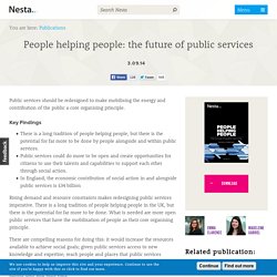 People helping people: the future of public services