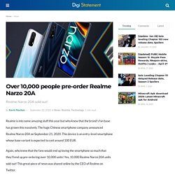 Over 10,000 people pre-order Realme Narzo 20A