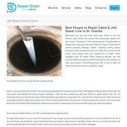 Affordable Cable Sewer Line St Charles, St Louis and Nearby Areas