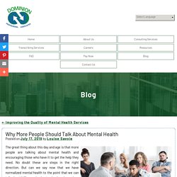 Why More People Should Talk About Mental Health