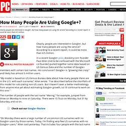 How Many People Are Using Google+?