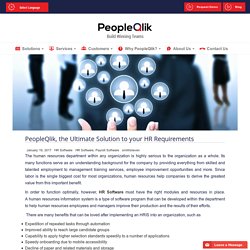 Perfect software for HR and Payroll - PeopleQlik