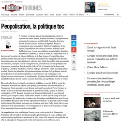 Peopolisation, la politique toc