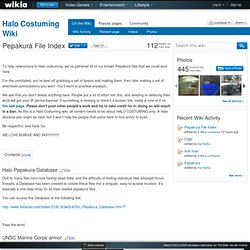 Pepakura File Index - Halo Costuming Wiki