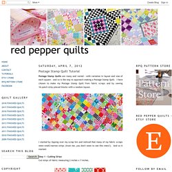 Red Pepper Quilts: Postage Stamp Quilt Tutorial