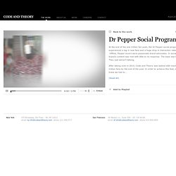 Dr Pepper Social Program - Code and Theory