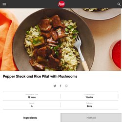 Pepper Steak and Rice Pilaf with Mushrooms Recipe