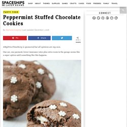 Peppermint Stuffed Chocolate Cookies