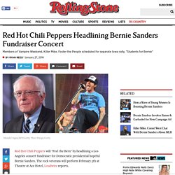 Red Hot Chili Peppers Headlining Bernie Sanders Fundraiser Concert