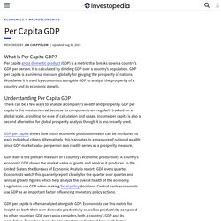 Per Capita GDP Definition