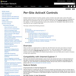 Per-Site ActiveX Controls
