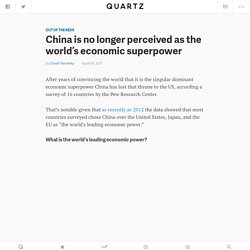 *****Which country is the world's leading economic power? (superpowers; geopolitics; perception)