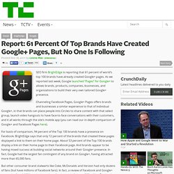 Report: 61 Percent Of Top Brands Have Created Google+ Pages, But No One Is Following