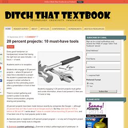 20 percent projects: 10 must-have tools