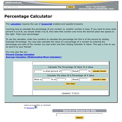 Percentage Calculator