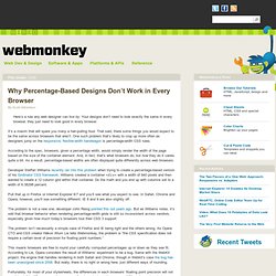 Why Percentage-Based Designs Don't Work in Every Browser