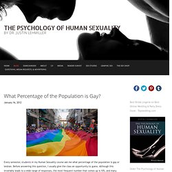 The Psychology of Human Sexuality - What Percentage of the Population is Gay?
