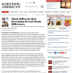 Think Different: How Perception Reveals Brain Differences