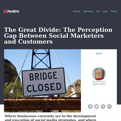 The Great Divide: The Perception Gap Between Social Marketers and Customers