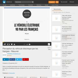 Perception du véhicule électrique par les français - Résumé