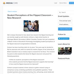 Student Perceptions of the Flipped Classroom – New Research