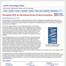 Perceptions 2016: An International Survey of Library Automation