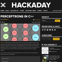 Perceptrons in C++