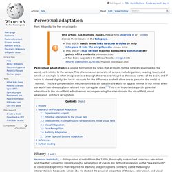 Perceptual adaptation