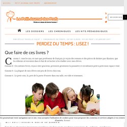 Perdez du temps : lisez