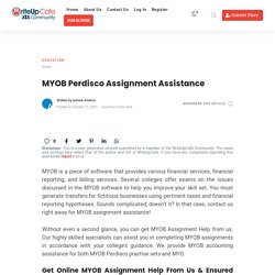 MYOB Perdisco Assignment Assistance