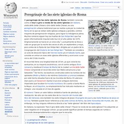 Peregrinaje de las siete iglesias de Roma