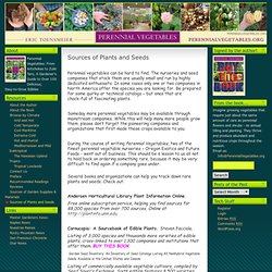 Sources of Plants and Seeds
