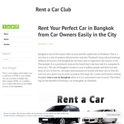 Rent Your Perfect Car in Bangkok from Car Owners Easily in the City