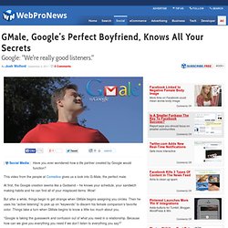 GMale, Google’s Perfect Boyfriend, Knows All Your Secrets