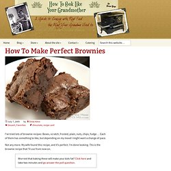 How To Make Perfect Brownies