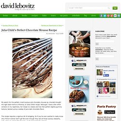 Julia Child’s Perfect Chocolate Mousse Recipe