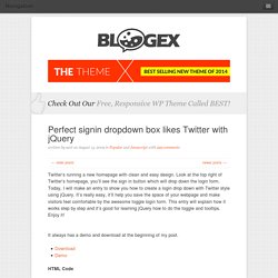 Perfect Dropdown Login Box like Twitter using jQuery