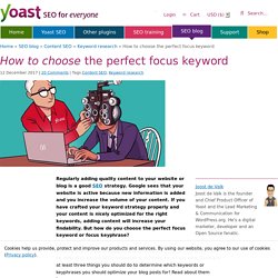 The perfect focus keyword for your post or page