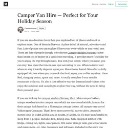 Camper Van Hire — Perfect for Your Holiday Season - Caravannorway - Medium