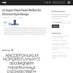 20 Super Clean Fonts Perfect for Minimal Style Design