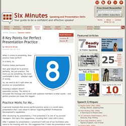 8 Key Points for Perfect Presentation Practice