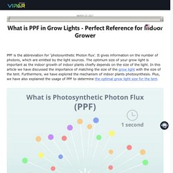 What is PPF in Grow Lights - Perfect Reference for Indoor Grower – ViparSpectra