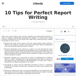 10 Tips for Perfect Report Writing