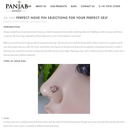 Perfect Nose pin selections for your Perfect self - Panjab Jewelry