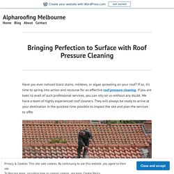 Bringing Perfection to Surface with Roof Pressure Cleaning – Alpharoofing Melbourne